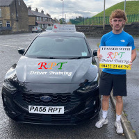 Happy moment after passing driving exam in Halifax