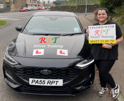 Successful driving test candidate outside Halifax DVSA centre