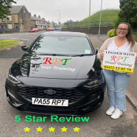 Successful pupil passing their test