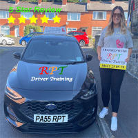 Proud driver celebrating passing driving test in Halifax