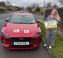 Driving test pass in Halifax – Carris McCarthy from Mixenden